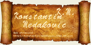 Konstantin Medaković vizit kartica